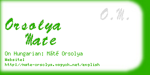 orsolya mate business card