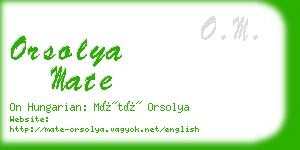 orsolya mate business card